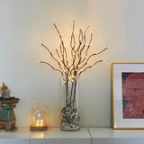 Enhance Your Celebrations with 1pc 20 LED Branch Lights | Battery-Powered Indoor Decoration Lights
