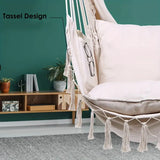 NNETM Nordic Style Cotton Hammock Chair Swing