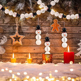 NNETM DIY Christmas Snowman Wooden Beads Kit - 100pcs