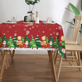 Transform Your Table with 1pc Merry Christmas Polyester Tablecloth