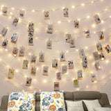NNETM Photo Clips String Lights - Battery Operated String Lights with Clips(5M/16.40Ft)
