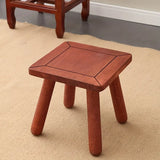NNETM Vintage Red Sandalwood Small Wooden Stool