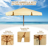 NNECW 3m Garden Parasol Umbrella Garden Outdoor Sun Shade-Beige