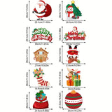 NNETM Merry Christmas Door Hanging Banner Set - 10-Piece Festive Home Décor Couplets