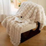 NNETM Soft and Cozy Plush Blanket - Vintage Elegance for Ultimate Comfort- White