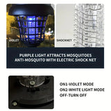 NNETM 2pcs Solar Mosquito Killer Lamp Set - Outdoor Waterproof Fly Trap & Insect Repellent