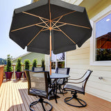 NNECW 3m Garden Parasol Umbrella Garden Outdoor Sun Shade-Grey