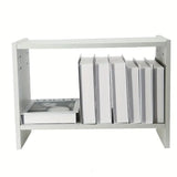 NNETM Modern Wood Desk Bookshelf - Office Desk Storage Rack