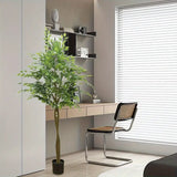 NNETM Nearly Natural 160.02cm Artificial Ficus Palm Tree in Pot