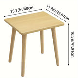 NNETM Rustic Wood Side Table - No-Tool Assembly