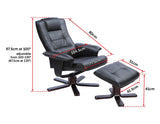 NNEDSZ Leather Massage Chair Recliner Ottoman Lounge Remote