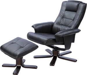 NNEDSZ Leather Massage Chair Recliner Ottoman Lounge Remote