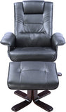 NNEDSZ Leather Massage Chair Recliner Ottoman Lounge Remote