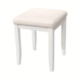 NNETM Minimalist White Dressing Stool - Bedroom Makeup Chair