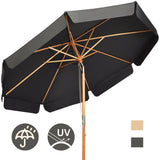 NNECW 3m Garden Parasol Umbrella Garden Outdoor Sun Shade-Grey