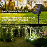 NNETM Solar-Powered Waterproof Fairy Lights - Outdoor Garden Decor with 8 Lighting Patterns