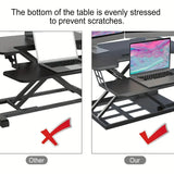 NNETM Foldable Standing Automatic Lifting Computer Table Desk