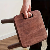 NNETM Handcrafted Walnut Photography Stool - Charming Creative Posing Prop