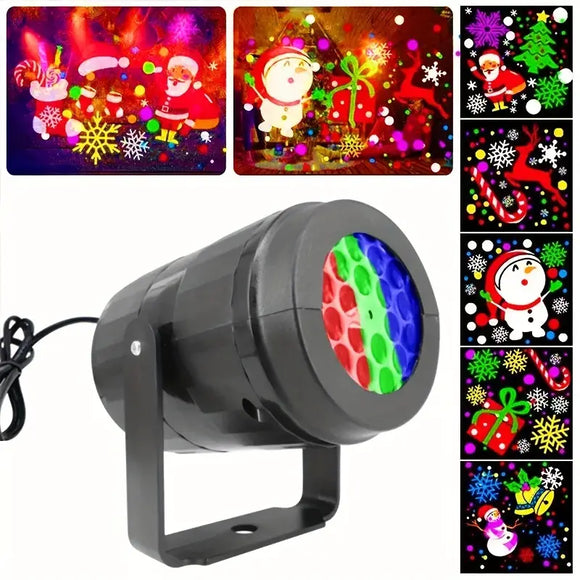 NNETM Santa Claus LED Snowflake Projection Light - 16 Patterns