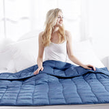 NNECW 9 kg Luxury Cooling Weighted Blanket for Quality Sleep-Blue
