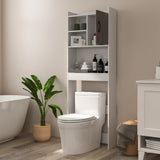 NNECW 4-Tier Toilet Storage Rack Cabinet for Bathroom Laundry Balcony