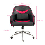 NNECW Adjustable Swivel Office Armchair with Massaging Cushion for Office Red