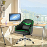 NNECW Adjustable Swivel Office Armchair with Massaging Cushion for Office Green