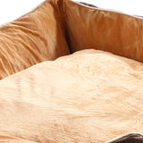 NNEIDS Pet Bed Mattress Dog Cat Pad Mat Puppy Cushion Soft Warm Washable M Brown