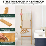 NNETM Ladder Style Storage Rack - Space Saving Towel and Blanket Organizer