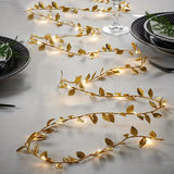 NNETM 2 Meters Simulation Golden Leaf Indoor Decoration String Lights