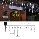 Sparkling Solar Snowfall: LED Icicle Lights for a Merry Christmas