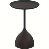 NNETM Casual Small Coffee Table for Living Room - Metal Pedestal Base