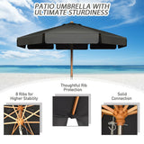 NNECW 3m Garden Parasol Umbrella Garden Outdoor Sun Shade-Grey