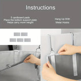 NNETM 5-Shelf Over-the-Door Organizer with 10 Large Pockets - Light Gray