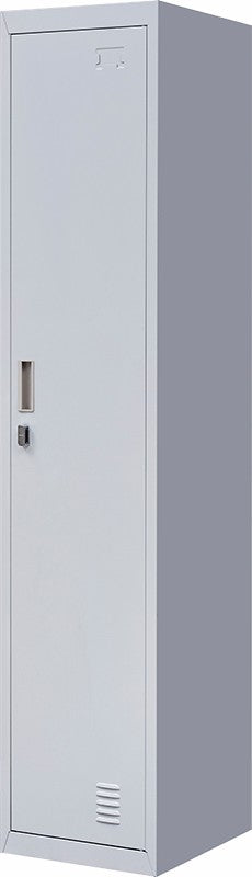NNEDSZ lock One-Door Office Gym Shed Clothing Locker Cabinet Grey