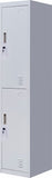 NNEDSZ Lock 2-Door Vertical Locker for Office Gym Shed School Home Storage Grey
