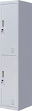 NNEDSZ Lock 2-Door Vertical Locker for Office Gym Shed School Home Storage Grey