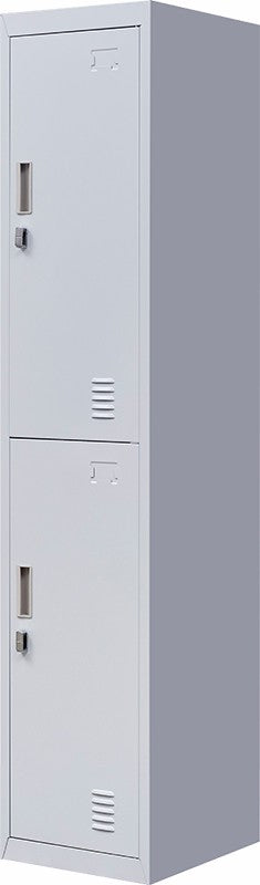 NNEDSZ lock 2-Door Vertical Locker for Office Gym Shed School Home Storage Grey