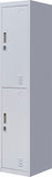 NNEDSZ lock 2-Door Vertical Locker for Office Gym Shed School Home Storage Grey