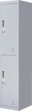 NNEDSZ Combination Lock 2-Door Vertical Locker for Office Gym Shed School Home Storage Grey