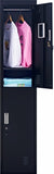 NNEDSZ Lock 2-Door Vertical Locker for Office Gym Shed School Home Storage Black