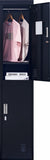 NNEDSZ lock 2-Door Vertical Locker for Office Gym Shed School Home Storage Black