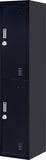 NNEDSZ Combination Lock 2-Door Vertical Locker for Office Gym Shed School Home Storage Black