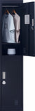 NNEDSZ Combination Lock 2-Door Vertical Locker for Office Gym Shed School Home Storage Black