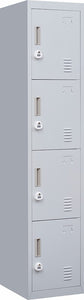 NNEDSZ Combination Lock 4 Door Locker for Office Gym Grey