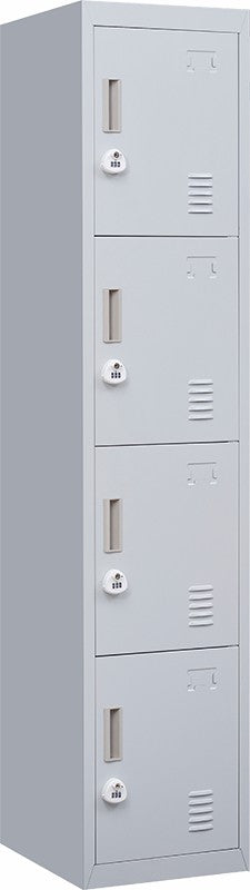 NNEDSZ Combination Lock 4 Door Locker for Office Gym Grey