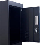 NNEDSZ Lock 4-Door Vertical Locker for Office Gym Shed School Home Storage Black