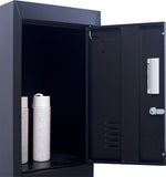 NNEDSZ Lock 4-Door Vertical Locker for Office Gym Shed School Home Storage Black