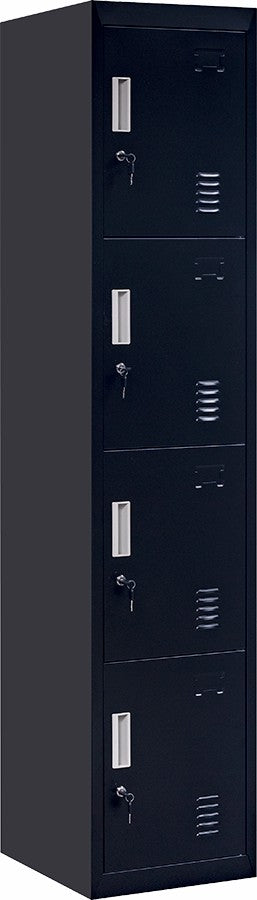 NNEDSZ Lock 4-Door Vertical Locker for Office Gym Shed School Home Storage Black