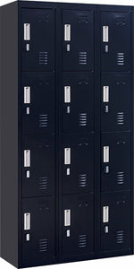 NNEDSZ Combination Lock 12 Door Locker for Office Gym - Black